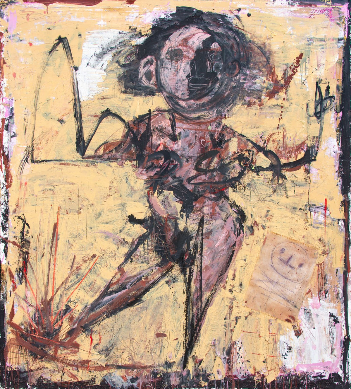 Painting by Danny Avidan, mixed media on canvas, 200 × 180 cm