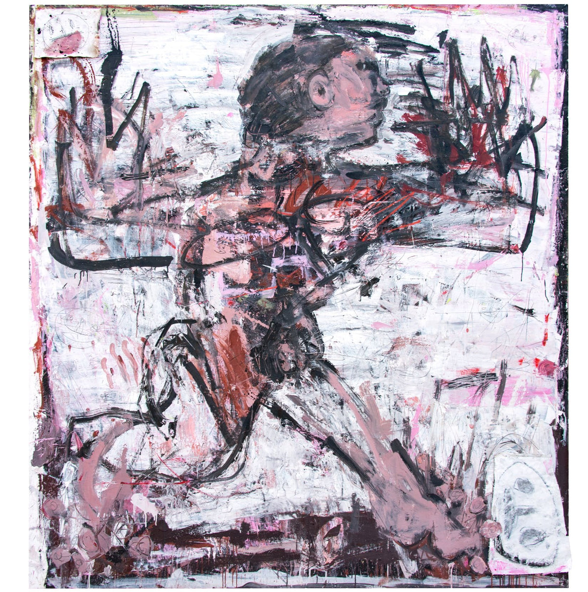 Painting by Danny Avidan, mixed media on canvas, 200 × 180 cm