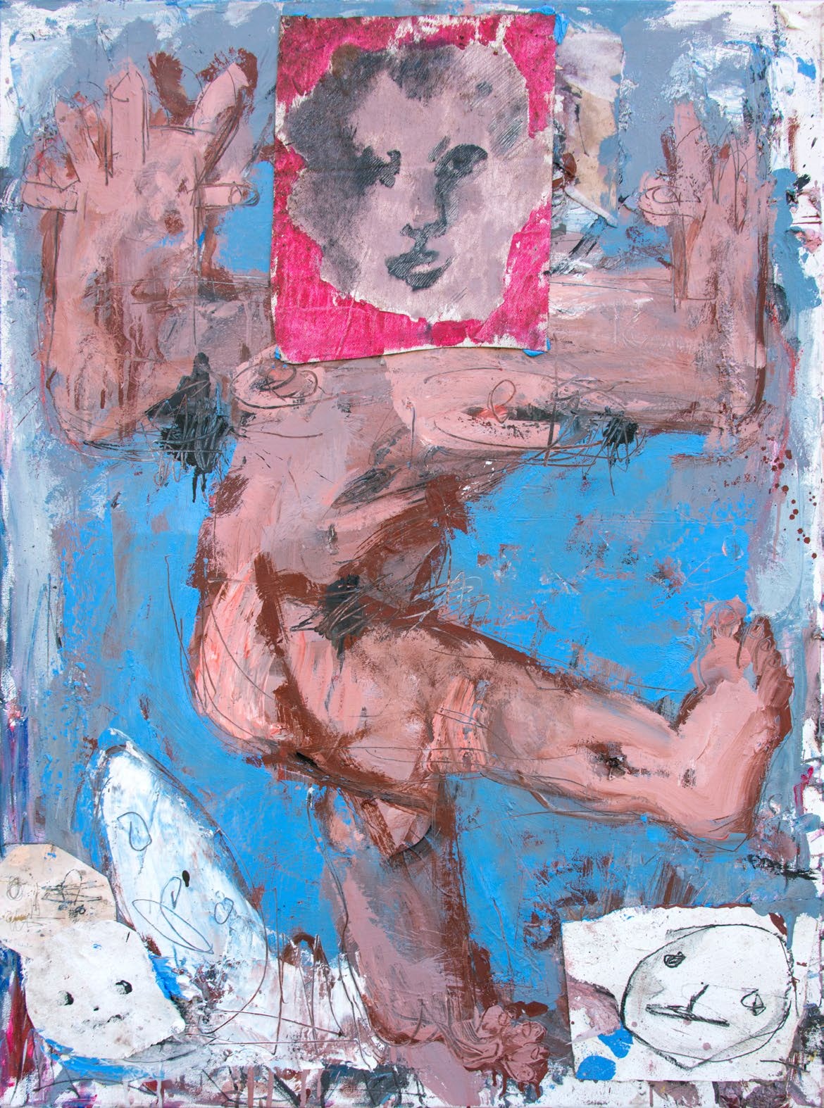 Painting by Danny Avidan, mixed media on canvas, 100 × 73 cm