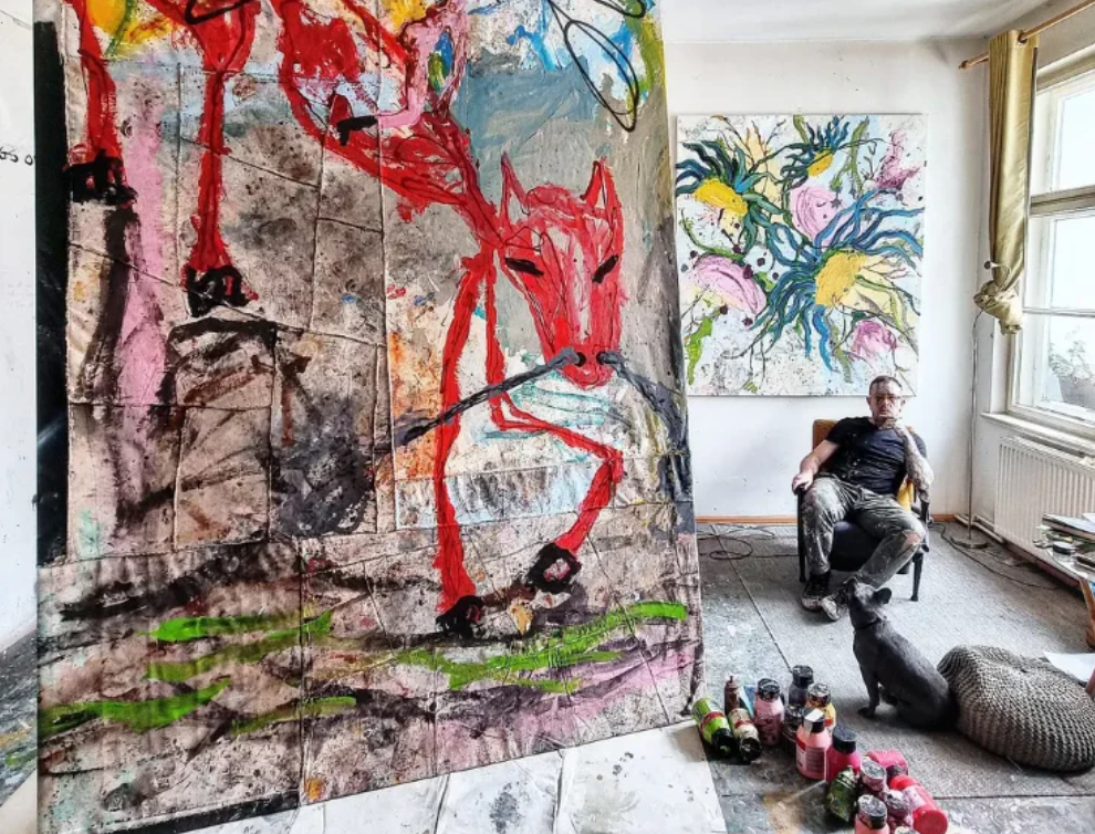 Kyte Tatt in his studio