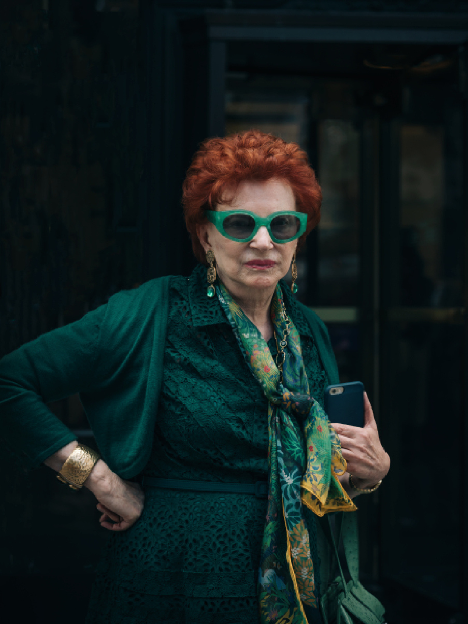 Green glasses
