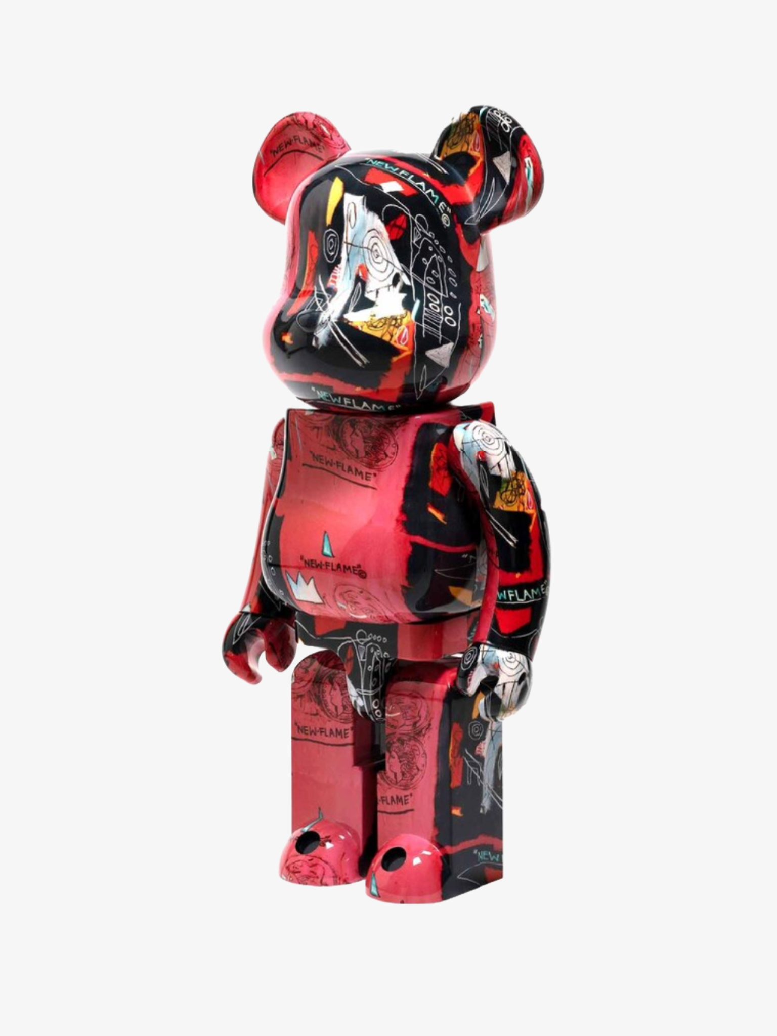 BE@RBRICK 1000% Andy Warhol × Jean‑Michel Basquiat “New Flame”