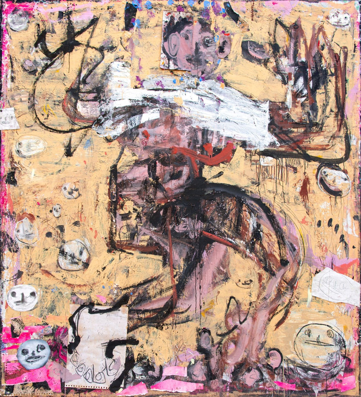 Painting by Danny Avidan, mixed media on canvas, 195 × 180 cm