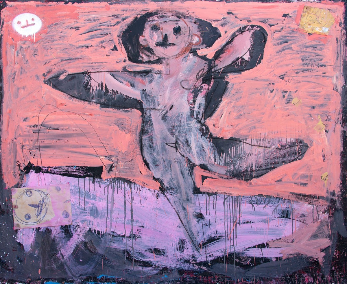 Painting by Danny Avidan, mixed media on canvas, 150 × 180 cm