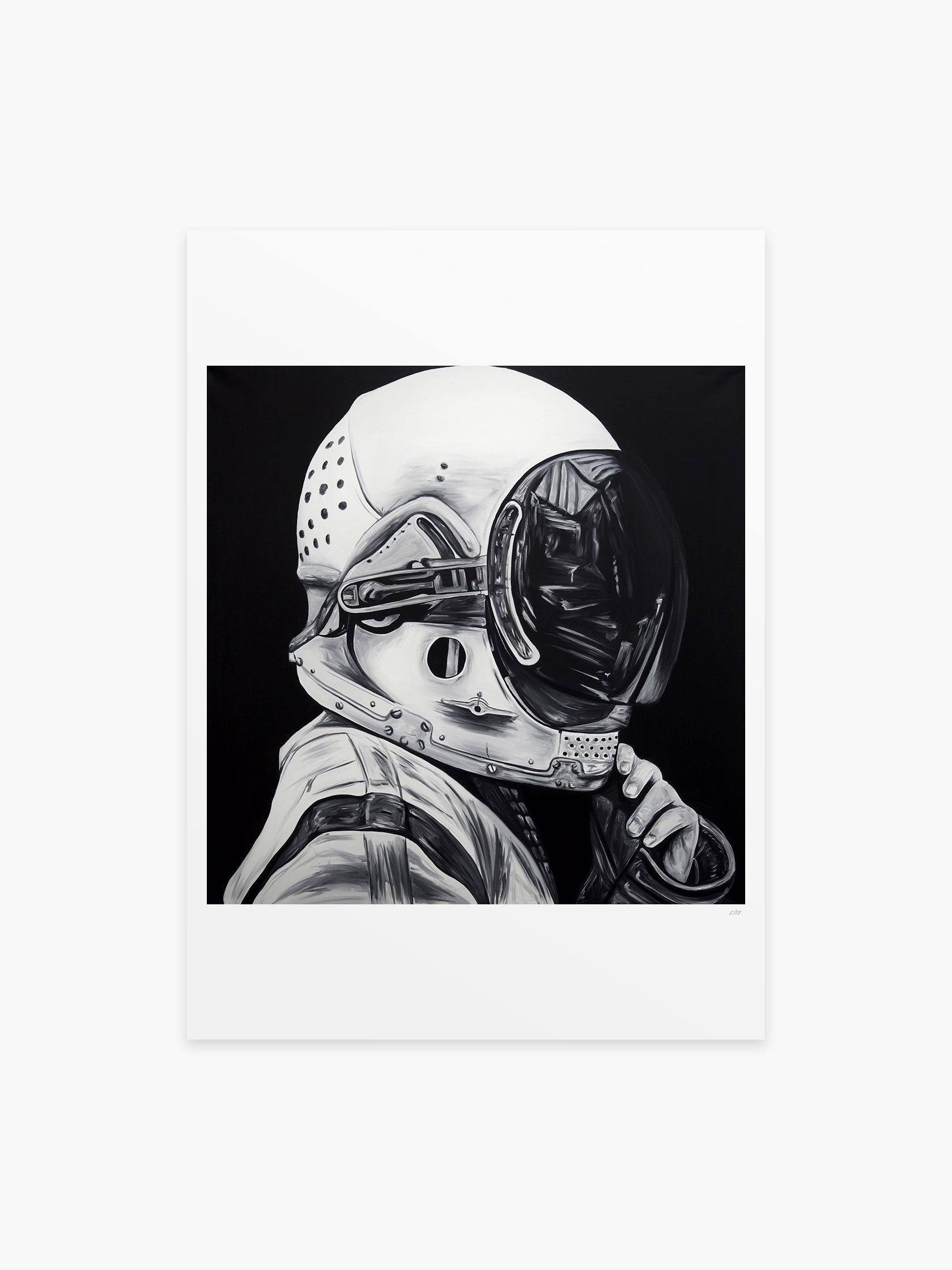 Cosmonaut Black by Ricardo Rodriguez - Mankovsky Gallery